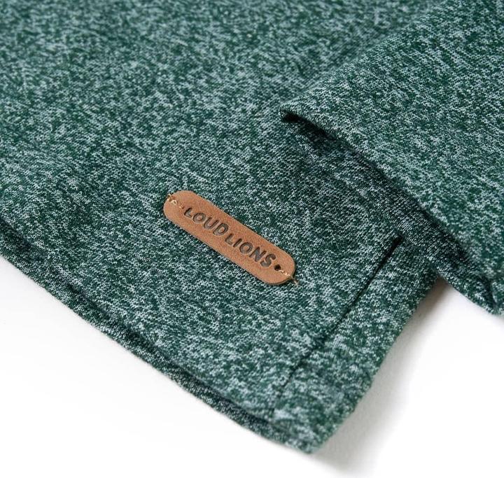 Produktbild VidaXL Kinder-Langarmshirt Dunkelgrün Melange 128,Material: 50 (128)