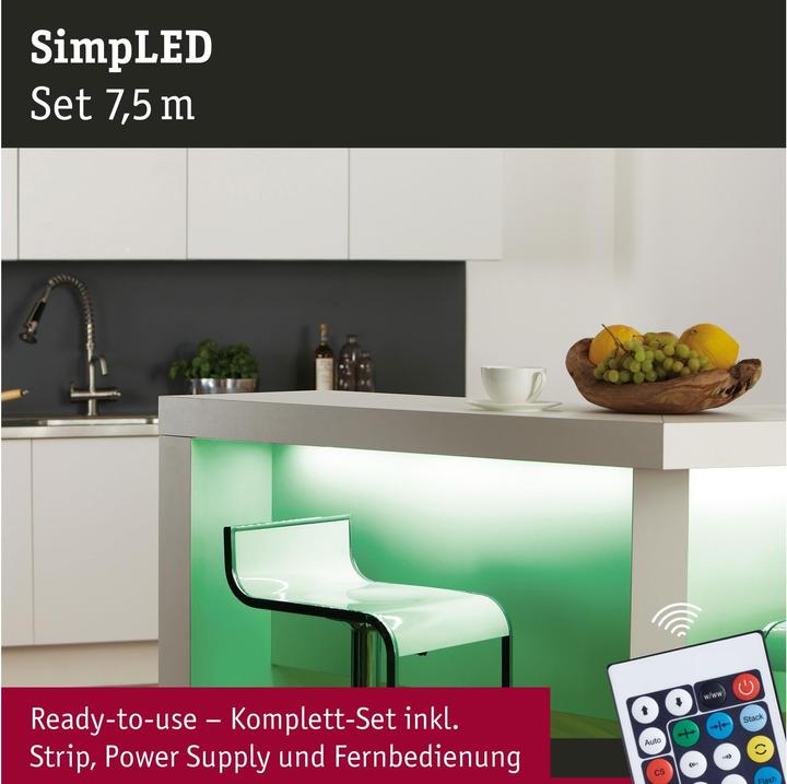 Actual product image Paulmann SimpLED Strip (RGB, 750 cm, Indoor)