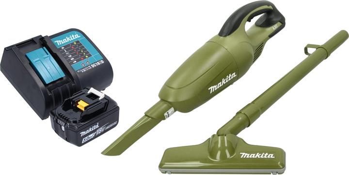 Productafbeelding Makita DCL 180 STO snoerloze stofzuiger 18 V 0,65 l serie Olive Outdoor Adventure + 1x oplaadbare accu 5,0