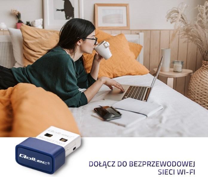 Produktbild Qoltec 57007 Wireless Mini Adapter (Sender & Empfänger)