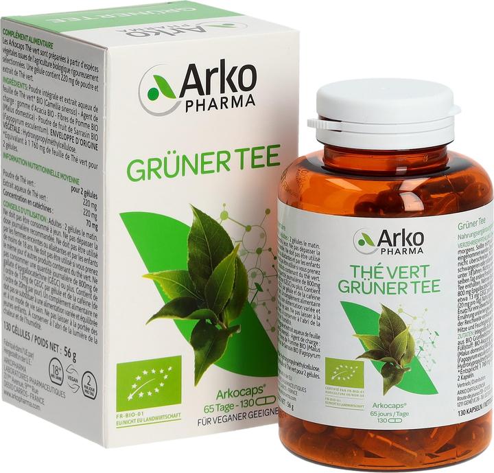 Produktbild Arkopharma Arkocaps Bio Grüntee Kapseln (130 Stück, Kapseln, 102 g)