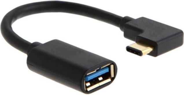 Actual product image MicroConnect Type C angled male to USB3.0 (0.20 m, USB 3.1)