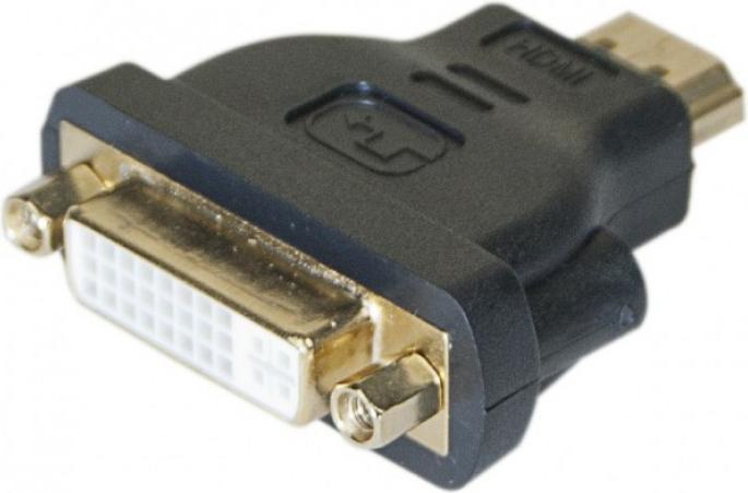 Exertis Connect HDMI/DVI-adapter, HDMI St. A / 24+5pin DVI-I Bu. Adapter voor het aansluiten van DVI-kabels op (HDMI, DVI)