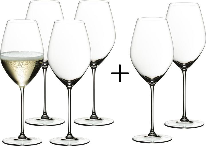 Actual product image Riedel Set of 6 VERITAS Champagne Wine Glasses (44.50 cl, 6 Glasses, Champagne glasses)
