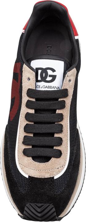 Actual product image Dolce & Gabbana cushion sneakers in mixed materials color black/beige (42)