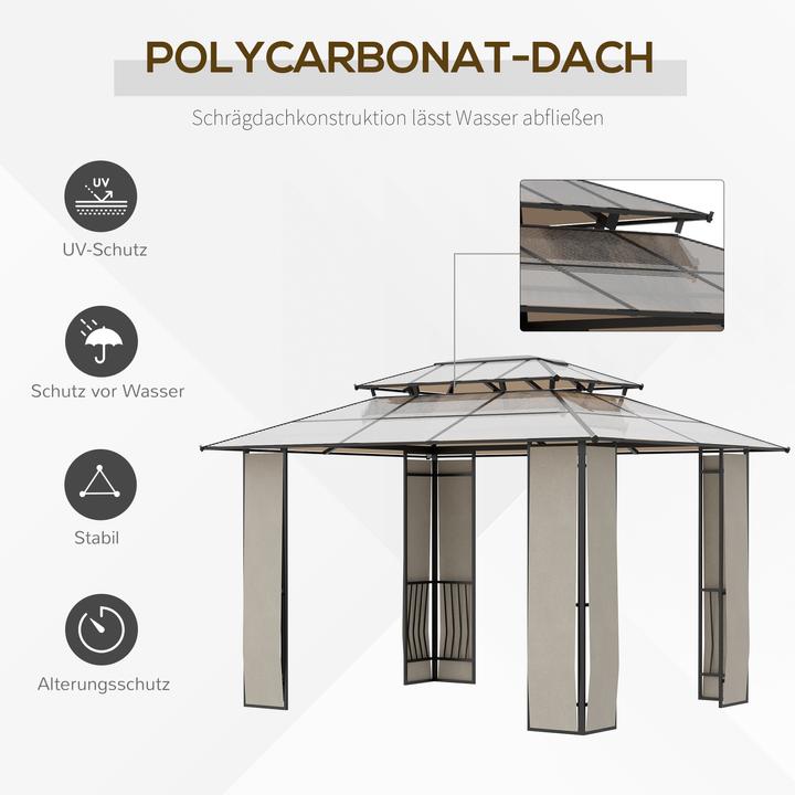 Image du produit Outsunny Pavillon avec toit en plaques de polycarbonate (300 cm, 320 cm)