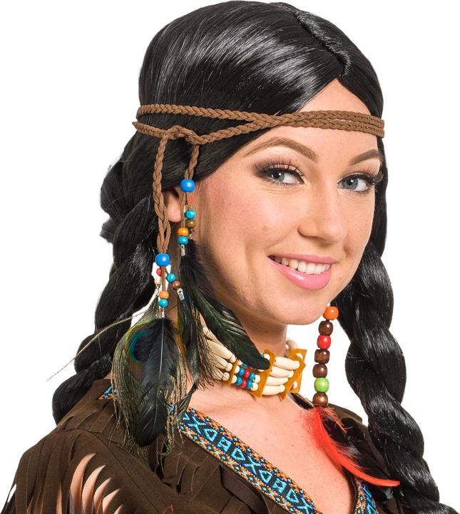 Image du produit Folat Bandeau indien avec plumes et perles