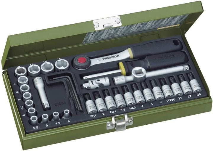 Actual product image Proxxon Socket wrench set metric 1/4" (6.3mm) (1/4")
