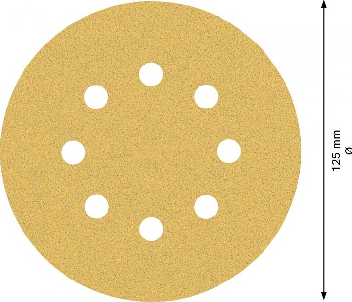 Actual product image Bosch Professional Zubehör EXPERT C470 Sanding paper with 8 holes for random orbital sanders, 125 mm, G 80, 50 pcs. (80)