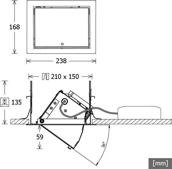 Produktbild LTS LED-Einbau-Wallwasher (5450 lm, IP20)