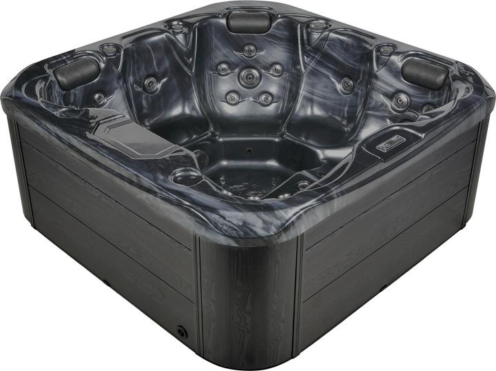 Actual product image Beliani Whirlpool Outdoor grey with LED square 200 x 200 cm LASTARRIA (5 pers.)