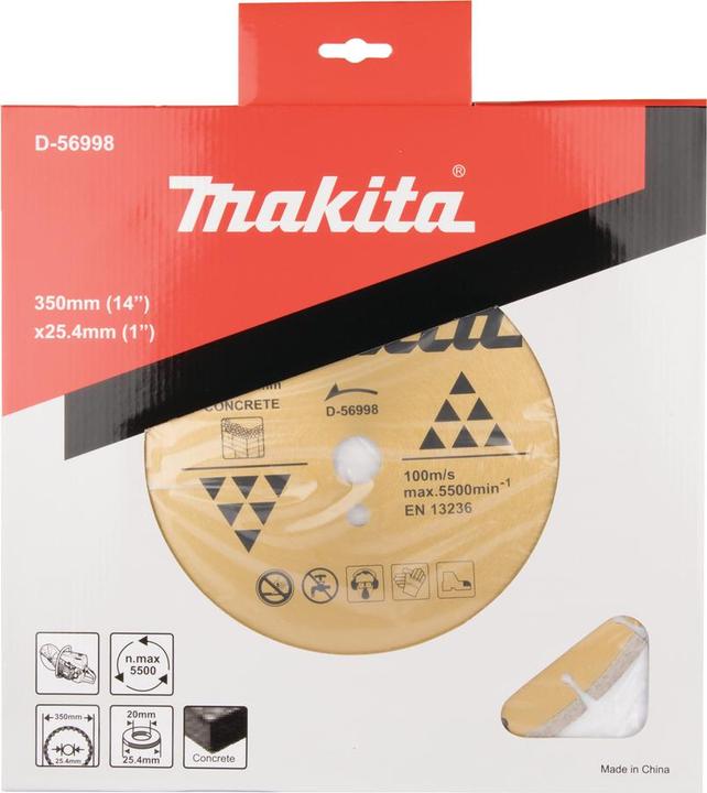 Actual product image Makita D-56998 Dem. disc for concrete 350/25.4 mm standard class