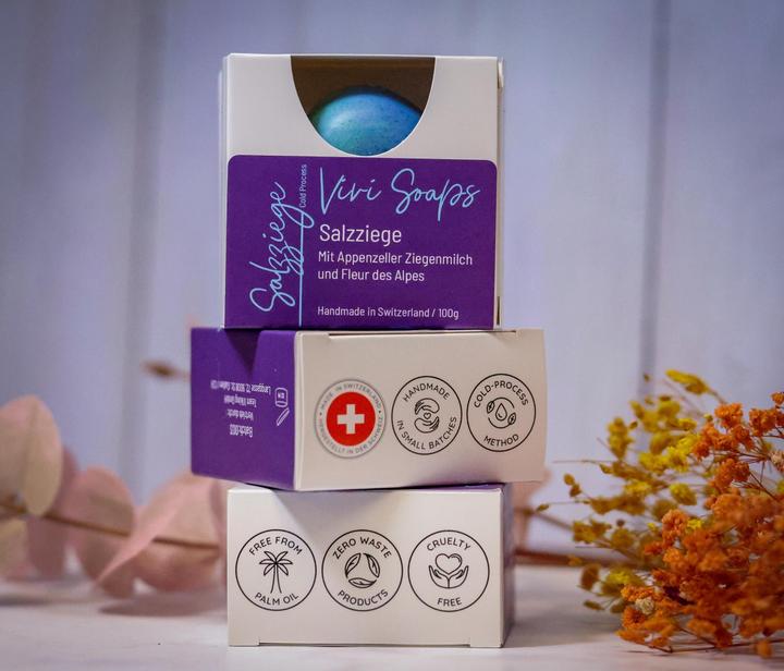 Produktbild Vivi Soaps Salzziege Salzseife mit Ziegenmilch (Hartseife)