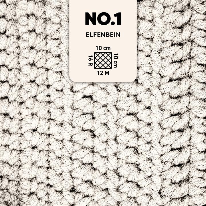 Actual product image Myboshi Wool no.1 col.192 ivory 50 g, 55 m, 70 % PAN, 30 % WO (55 m)