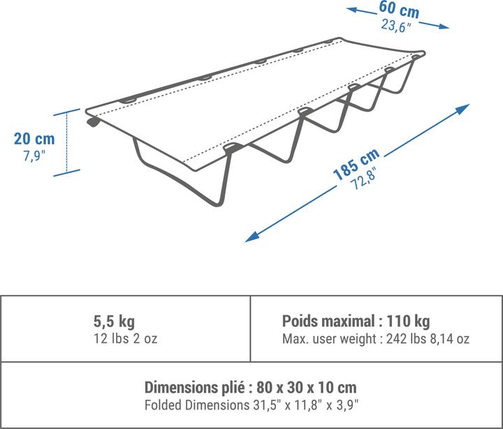 Image du produit Quechua Camp Bed Basic
