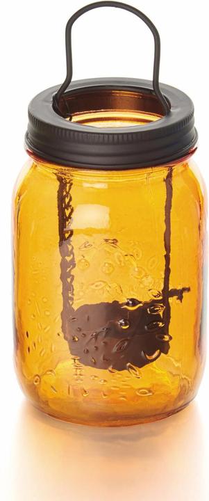 Balthasar Windlicht Glas mit Teelichteinsatz Orange (1 x, 9.5 x 19.5 x 9.5 cm)