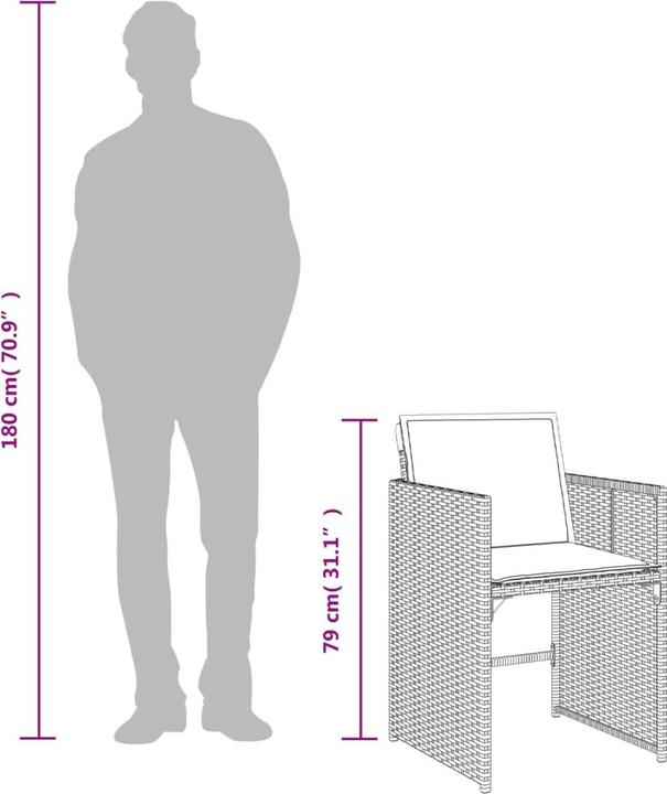 Immagine prodotto VidaXL Mobili da giardino set da pranzo set da giardino gruppo di sedute 13 pezzi in poly rattan grigio (220 cm)