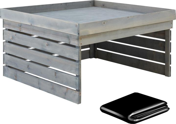 Image du produit tectake Garage pour robot tondeuse Hortus, bois, toit végétalisable (Tondeuse à gazon, Garage pour tondeuse robot)