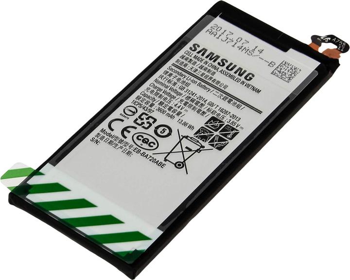 Actual product image Samsung Galaxy J7 2017 - EB-BA720ABE replacement battery - 3600 mAh
