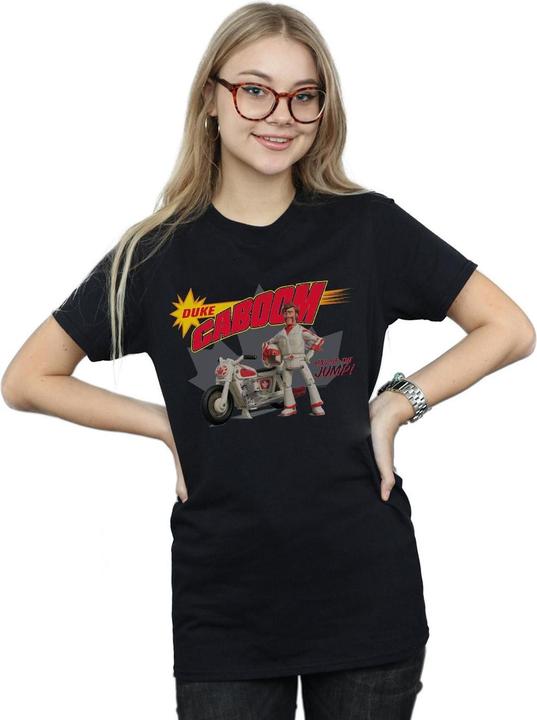 Actual product image Disney Womens/Ladies Toy Story 4 Duke Caboom King Of The Jump Cotton Boyfriend T-Shirt (XL)