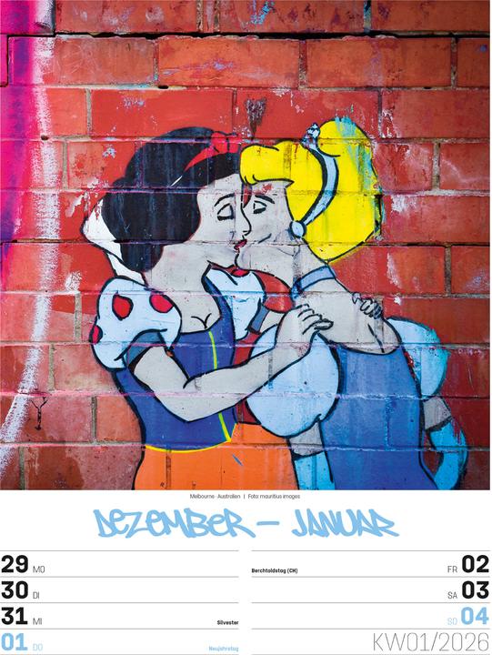 Actual product image Street Art - Graffiti - Wochenplaner Kalender 2026 (25 x 33 cm, Hardcover, German)