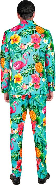 Image du produit Widmann Costume de fête avec motif néon flamant rose veste et pantalon (XL)