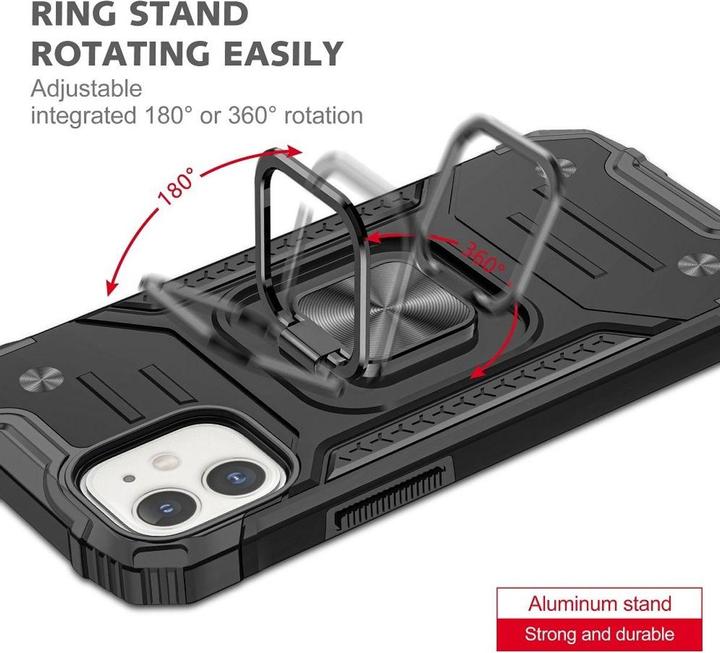 Actual product image König Design Case Mobile Protection for Apple iPhone 12 13 14 Pro Max Outdoor Case Cover Bumper (Apple iPhone 12, Realme 12 Pro+)