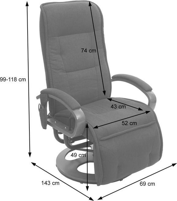 Produktbild Swisshandel24 Relaxliege ARLES II, Relaxsessel Massagesessel, MIT Massage Stoff/Textil - dunkelgrau