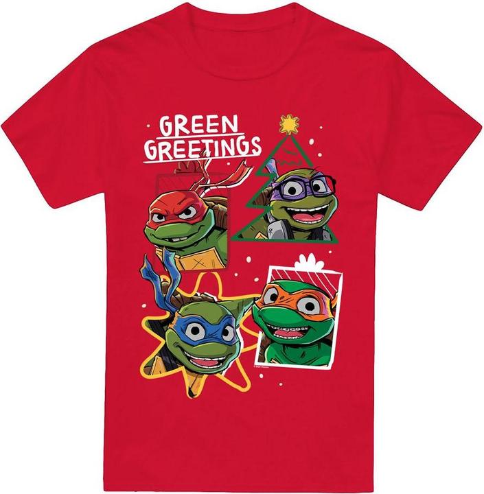 Teenage Mutant NT Green Greetings TShirt weihnachtliches Design