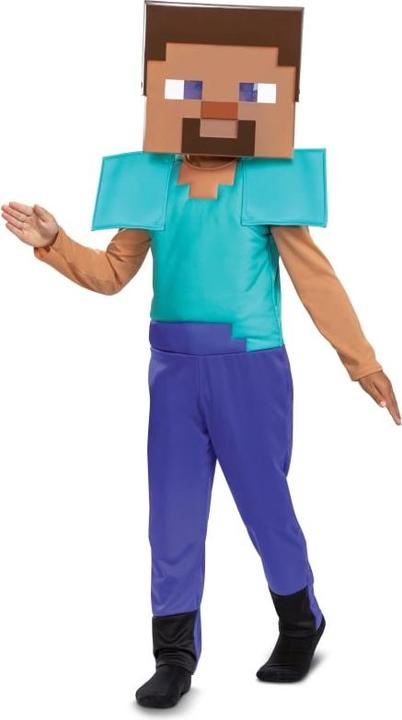 Jakks Pacific Travestimento - Costume da Minecraft - Steve (128 cm) (128, 134, 125 C, 130 C)
