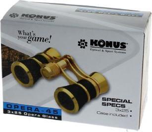 Actual product image Konus Opera Glasses Opera-45 3x25 Black/Gold
