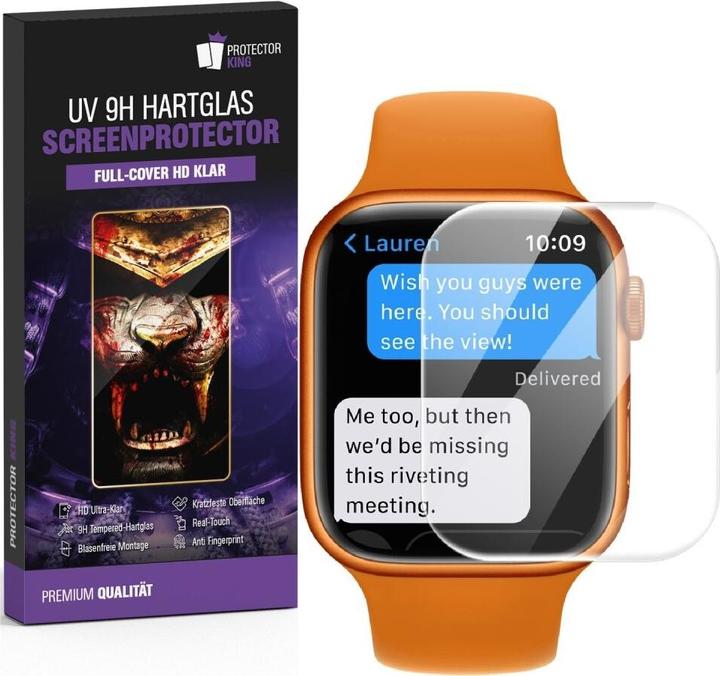 Actual product image Protectorking 1x UV Liquid real tempered 9H armoured glass 3D CLEAR