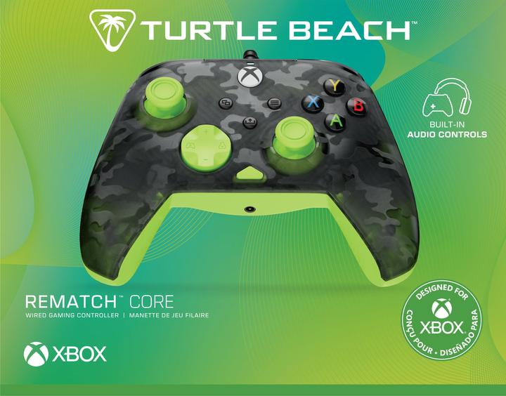 Actual product image Turtle Beach Rematch Core Wired Controller · XB · Ghost Camo Black & Yellow (Xbox One S, Windows, Xbox Series X)