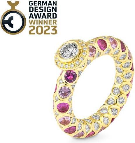 Actual product image Breuning RING - E.SAFIR PINK/Brilliant (59, 585/14 K Gold)