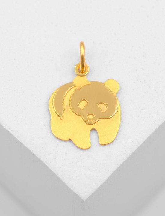 Actual product image Muau Panda bear (750/18K yellow gold)