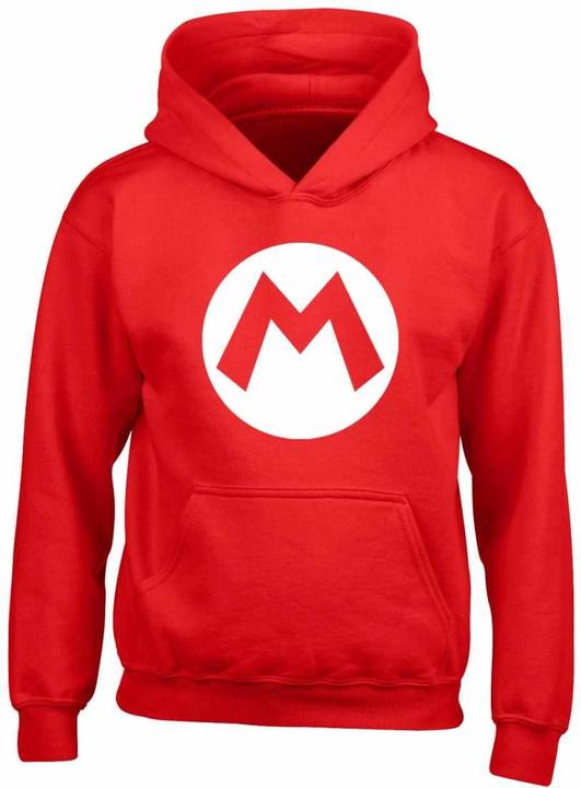Actual product image Super Childrens/Kids Mario Badge Hoodie (116)