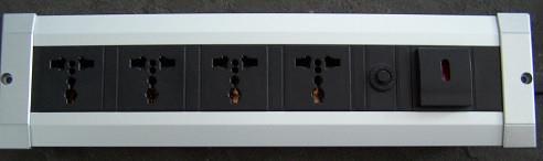 Actual product image Multibrackets Power strip CH 4 compartment, white, with switch