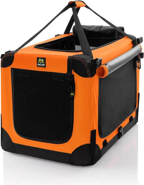 Actual product image Maelson Soft Kennel faltbare Hundebox in 3 Grössen - Neon Orange (Dog, Breathable, Washable, Foldable)