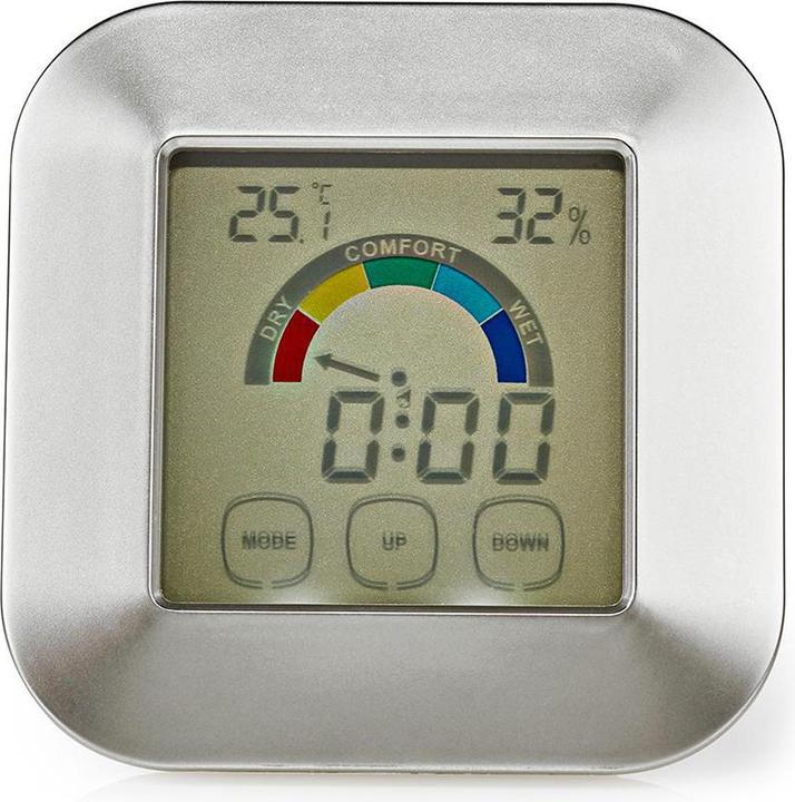 Produktbild Nedis Küchen Thermometer Silber/Weiss Kunststoff Digitaler Bildschirm 85 mm 24 mm 85 mm Unisex