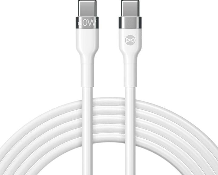 Produktbild Forever Flexibles Kabel USB-C - USB-C 2,0 m 60W weiss (2 m)