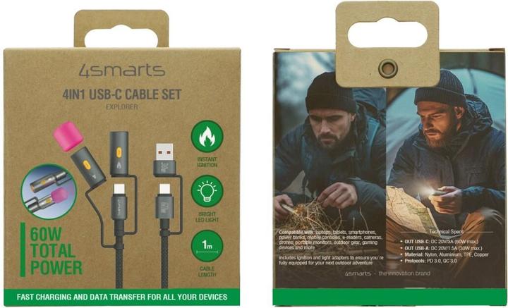 Produktbild 4smarts 4in1 USB-C Kabelset Explorer (1 m, USB 2.0)
