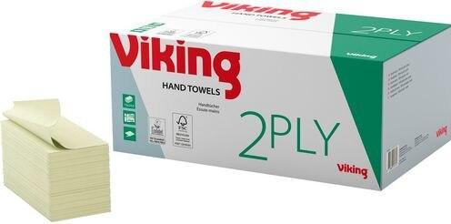 Productafbeelding Viking Vouwhanddoeken Standard Recycled V-vouw Groen 2-laags (15 x)