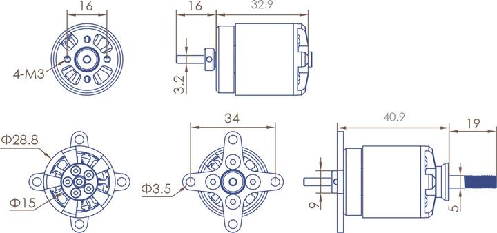 Immagine prodotto Planet-Hobby Joker 2834-5,5 V3 1500 KV Motore senza spazzole