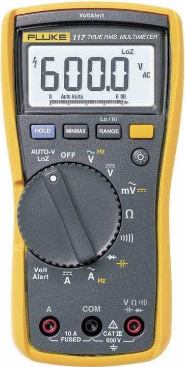 Actual product image Fluke 117/323/TB25 Hand-held multimeter, digital current clamp incl. test cable, incl. bag CAT III (CAT III 600V)