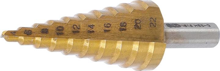 Actual product image BGS Step drill (22 mm, 4 mm, 6 mm, 8 mm, 10 mm, 12 mm, 14 mm, 16 mm, 18 mm, 20 mm)