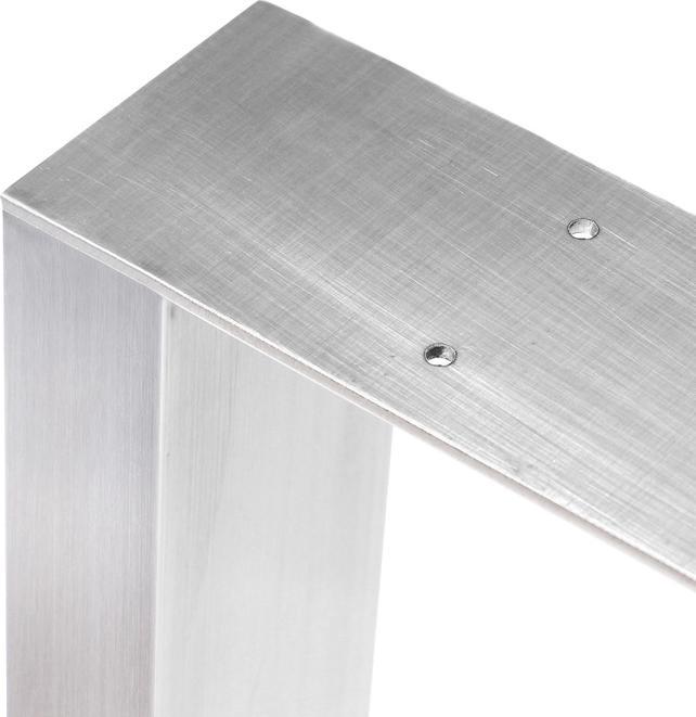 Actual product image CLP 2x Table legs Velden 80 cm stainless steel