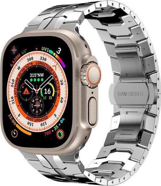 MU Style OH Series Edelstahl Iron Man Ersatz Armband (20 mm, Edelstahl)