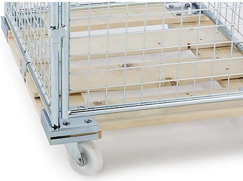 Produktbild kaiserkraft Antidiebstahlbehälter mit Holz-Rollplatte (500 kg)