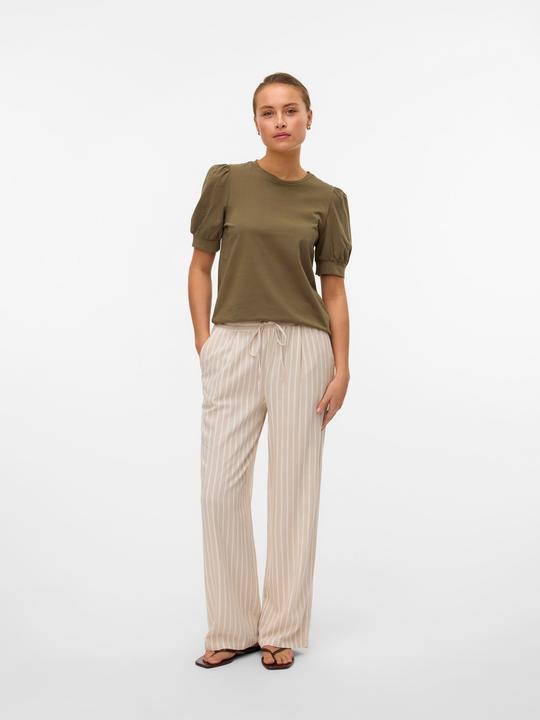 Actual product image Vero Moda VMJESMILO Mid-rise waist trousers Wide leg trousers (L)