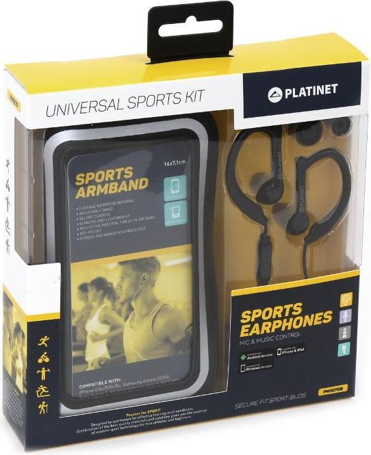 Platinet PM1070B headphones/headset Ear-hook connector Black (Cable)